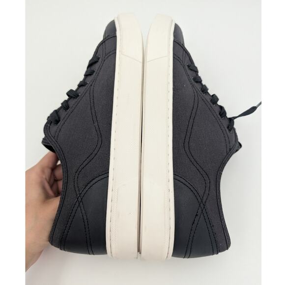 Abound Neely Platform Sneakers Men's Canvas Lace Up Shoes Black Size US11M EU44 - Picture 9 of 13